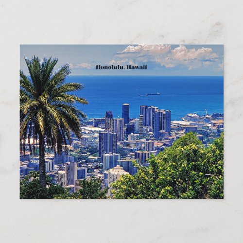 Honolulu Oahu Hawaii Postcard