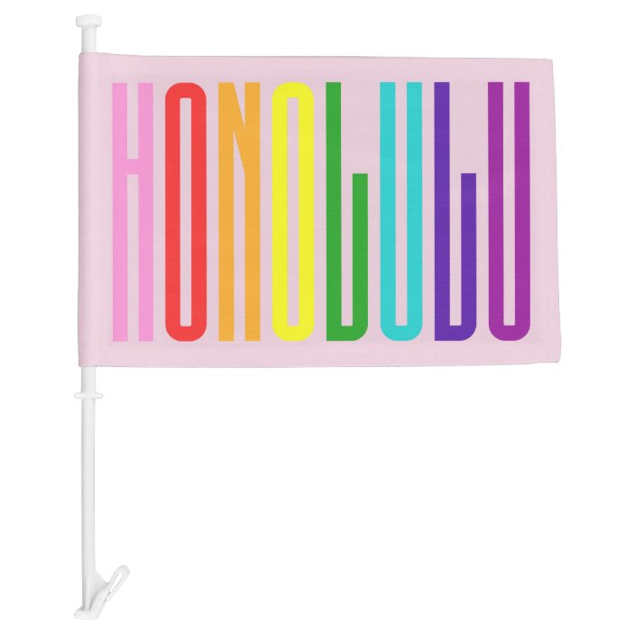 Honolulu Original 8 Stripes Rainbow Flag Colors Zazzle Com