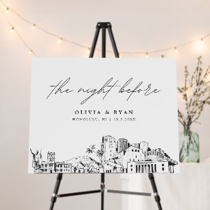 Honolulu Rehearsal Dinner The Night Before Sign