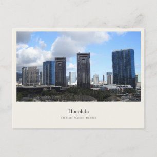 Honolulu Skyline in Kakaako Postcard