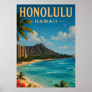 Honolulu Tropical Luxury Poster
