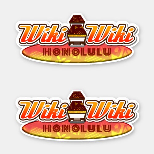 Honolulu Wiki_Wiki Shuttle Bus  Sticker