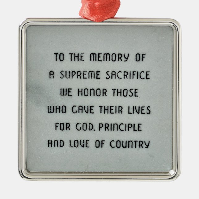 Honor and Remember Military Ornament (Front)