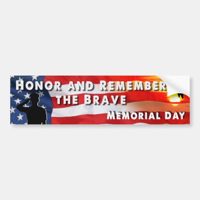 Honor and Remember the Brave Bumper Sticker (Front)