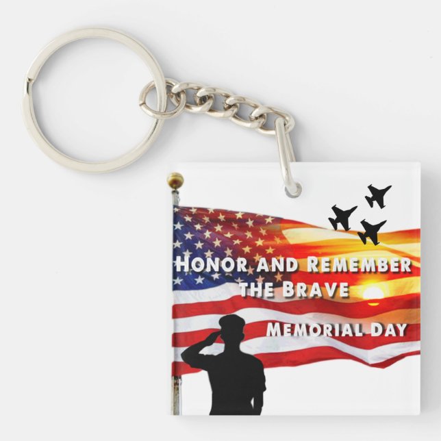 Honor and Remember the Brave Keychain (Front)