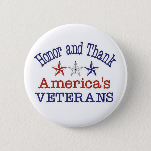 Honor and Thank American Veterans Button