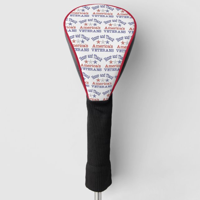Honor and Thank American Veterans Golf Head Cover (Front)