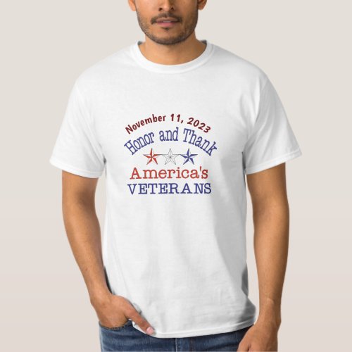 Honor and Thank American Veterans  T_Shirt
