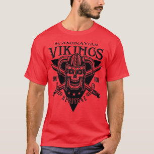 Honor and Valor Heritage Swords and Skull in Helme T-Shirt