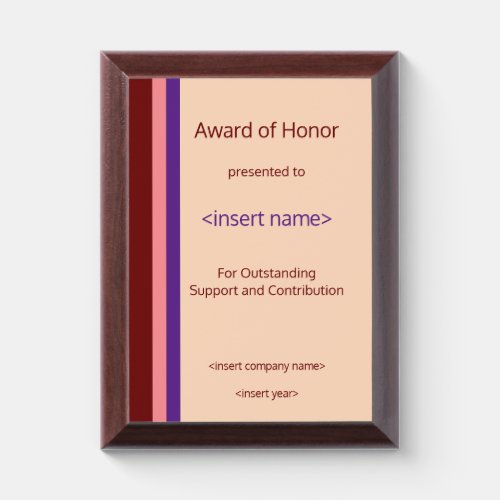 Honor Award Plaque