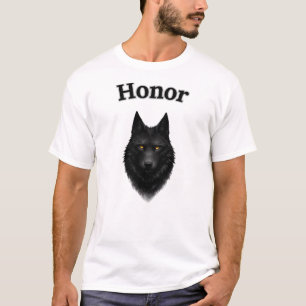 Honor Black Wolf Graphic T-Shirt
