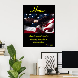 Honor Blends Patriotism and Noble Courage Poster