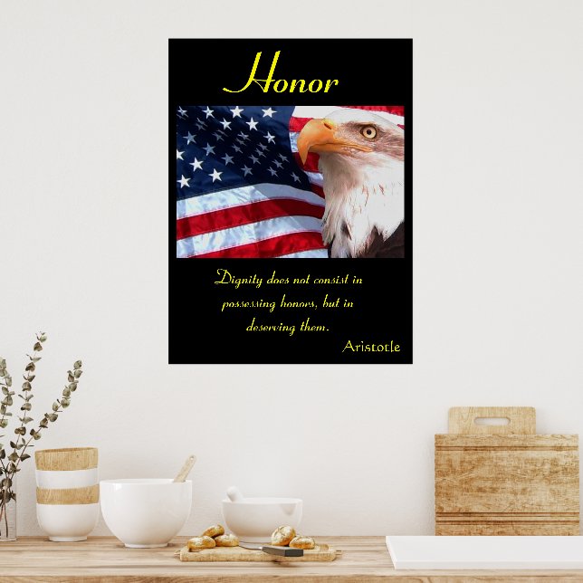 Honor Celebrates Wisdom Beneath Eagle Pride Poster (Kitchen)