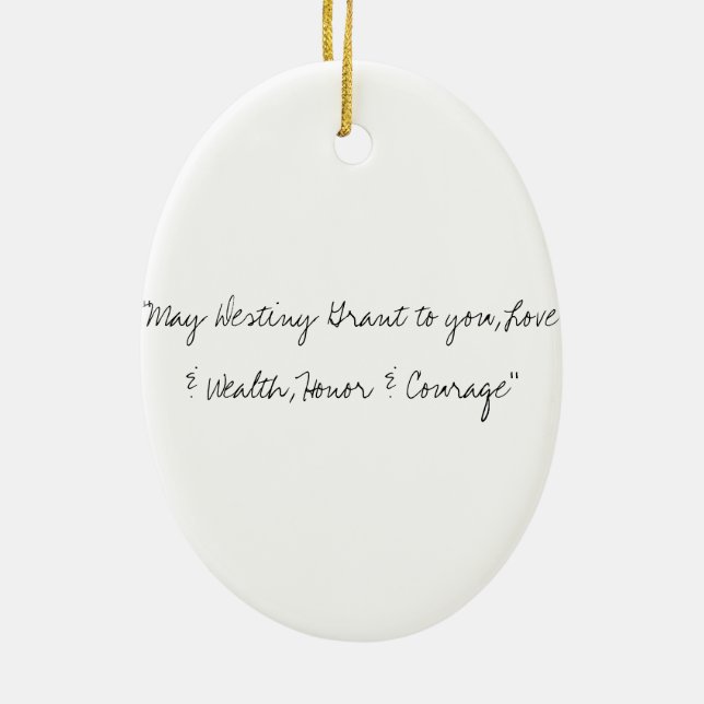 Honor & Courage Ceramic Ornament (Back)