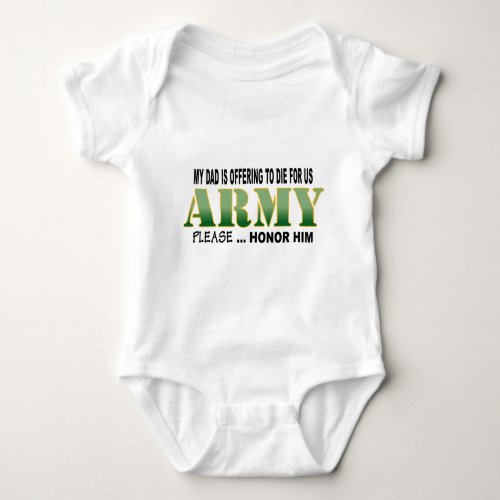 Honor Dad _ Army Baby Bodysuit