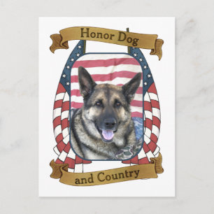 Honor Dog and Country Postcard