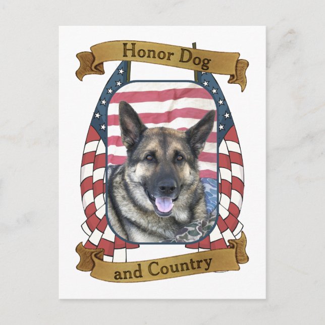 Honor Dog and Country Postcard (Front)
