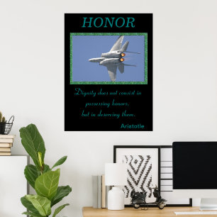 Honor Drives Military’s Power and Valor Poster