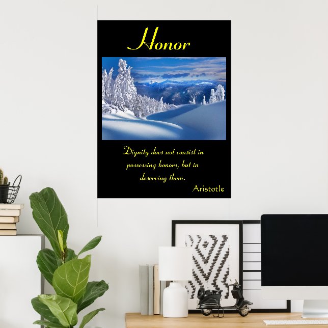 Honor Dwells Amidst Rolling Hills Serenity Poster (Home Office)