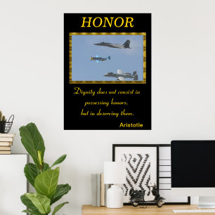 Honor Endures with Military’s Unyielding Strength Poster
