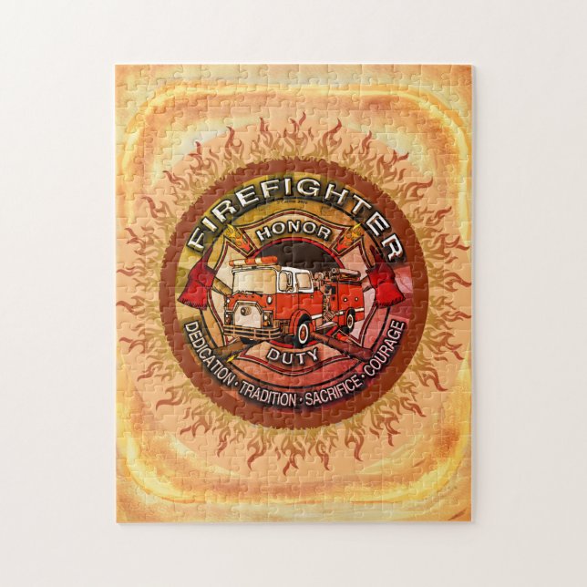 Honor Firefighter  jigsaw puzzle (Vertical)