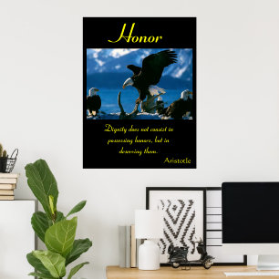 Honor Flies with Eagle’s Fierce Vigilance Poster