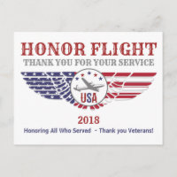 Honor Flight Thank You For Your Service Cards