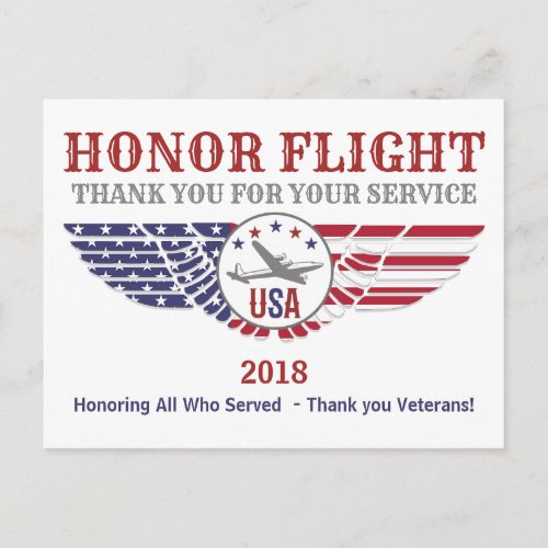 Honor Flight Thank You For Your Service Cards