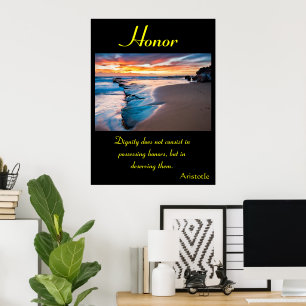 Honor Flourishes Amidst Nature’s Vast Seascape Poster