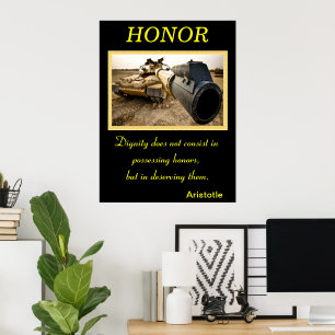 Honor Fuels Military Valor and Bravery Poster