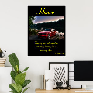 Honor Glows Beside Twilight Lake Serenity Poster