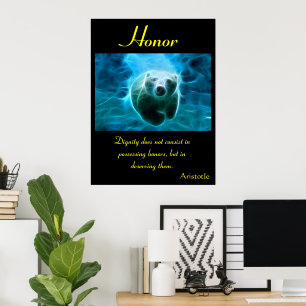 Honor Illuminates Polar Bear’s Radiant Aura Poster