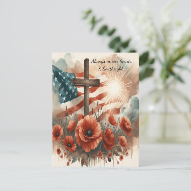 Honor in Bloom and Glory Holiday Postcard (Standing Front)