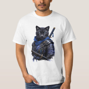 Honor in Every Strike – Black Panther Samurai T-Shirt