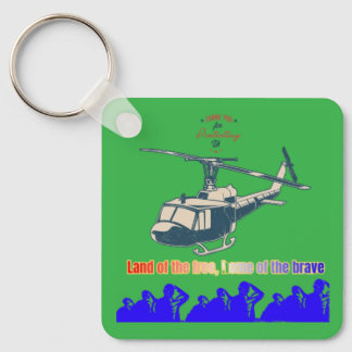 Honor in every thread kelly green keychain