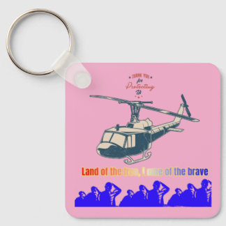 Honor in every thread light pink keychain
