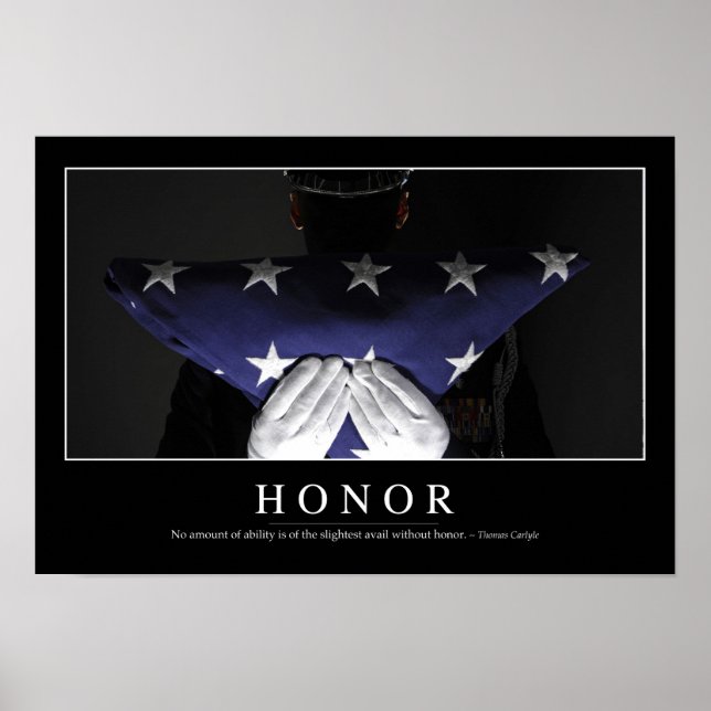 Honor: Inspirational Quote Poster (Front)