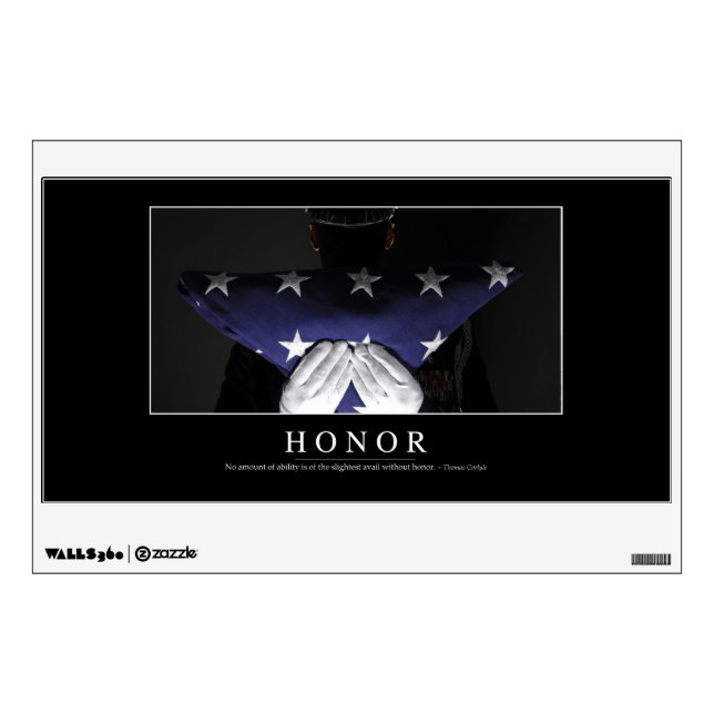 Honor: Inspirational Quote Wall Decal (Front)