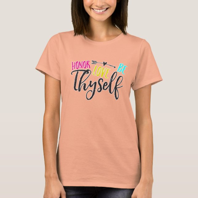 Honor, Love & Be Thyself Box Crop T-Shirt (Front)