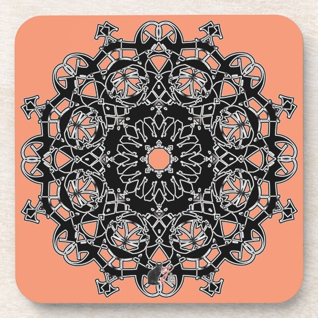 Honor Octa Glyph Dusk Beverage Coaster (Front)