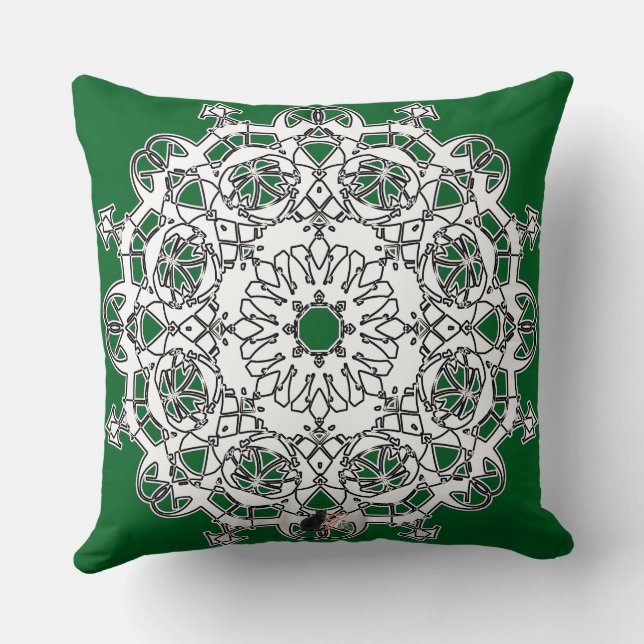 Honor Octa Glyph Throw Pillow (Back)