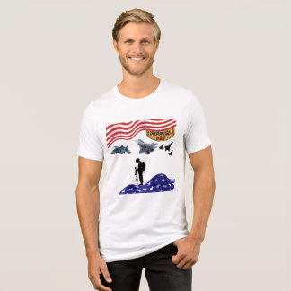 Honor on memorial day white Tri-Blend shirt