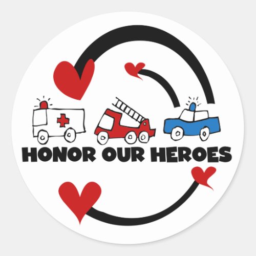Honor Our Heroes Tshirts and Gifts Classic Round Sticker