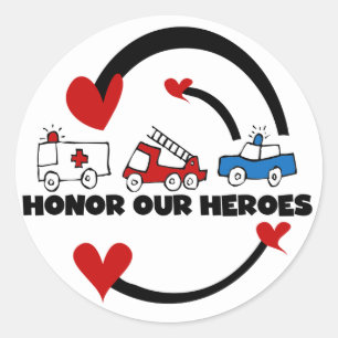 Honor Our Heroes Tshirts and Gifts Classic Round Sticker