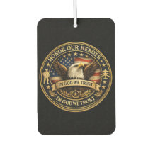 Honor Our Heros Military Coin Car Air Freshener