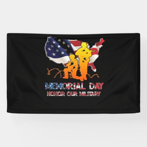 Honor Our Military Soldiers Memorial Day Banner