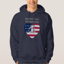 Honor Our Veterans Cute T-Shirt with a peace sign