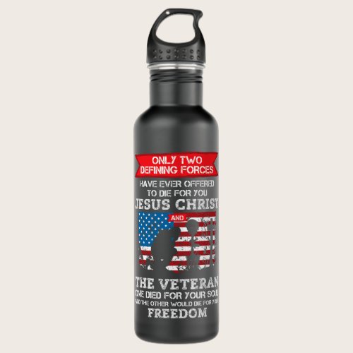 Honor Our Vets Christian Veterans Stainless Steel Water Bottle