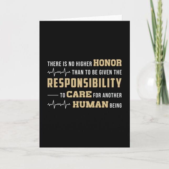 Honor Paramedic Fits Aid Ambulance EMS EMT Funny Card (Front)