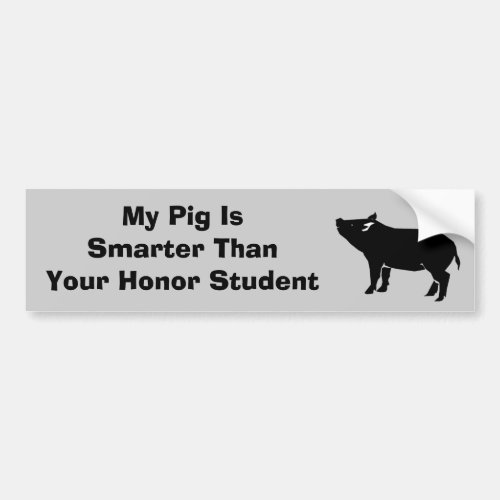 Honor Pig Bumper Sticker